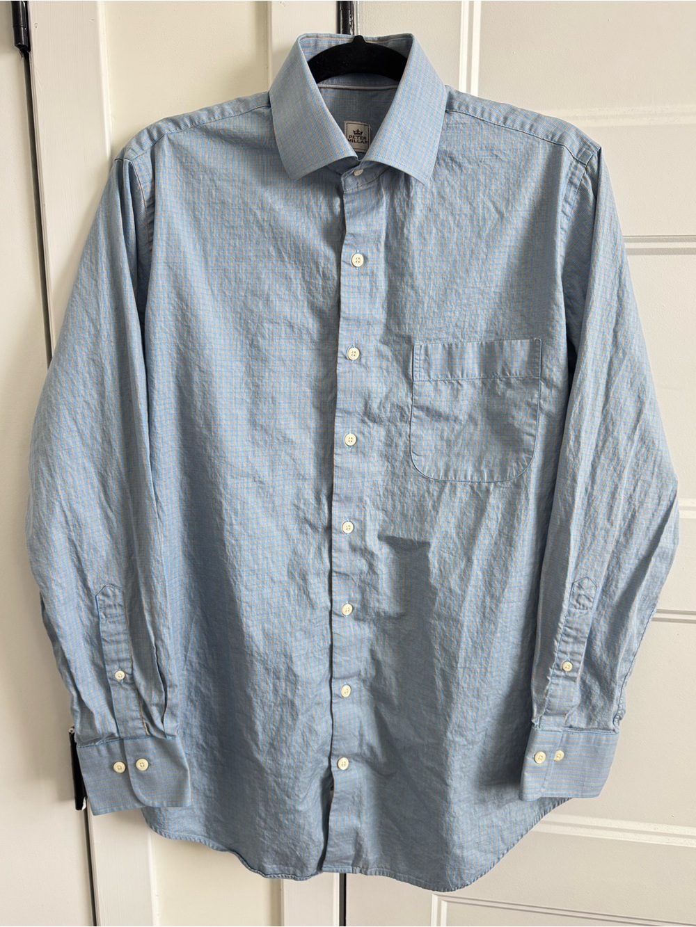 Peter Millar Crown Collection Cotton Sport Men’s L/S Gingham Check Casual Shirt